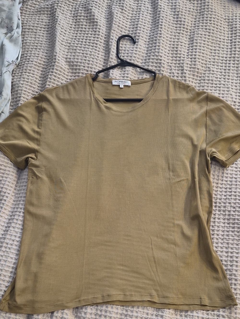 Yves Saint Laurent Women's Short Sleeve Tee in Tan